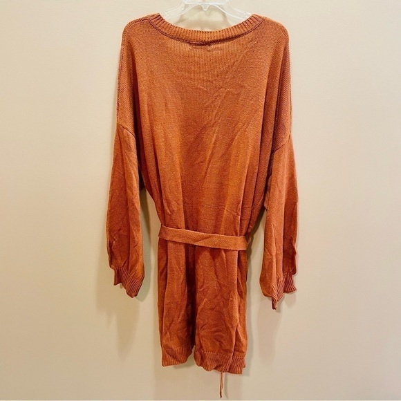Bloomchic Rust Orange Mini Sweater Dress Size 26 NWT NEW! - Picture 8 of 9
